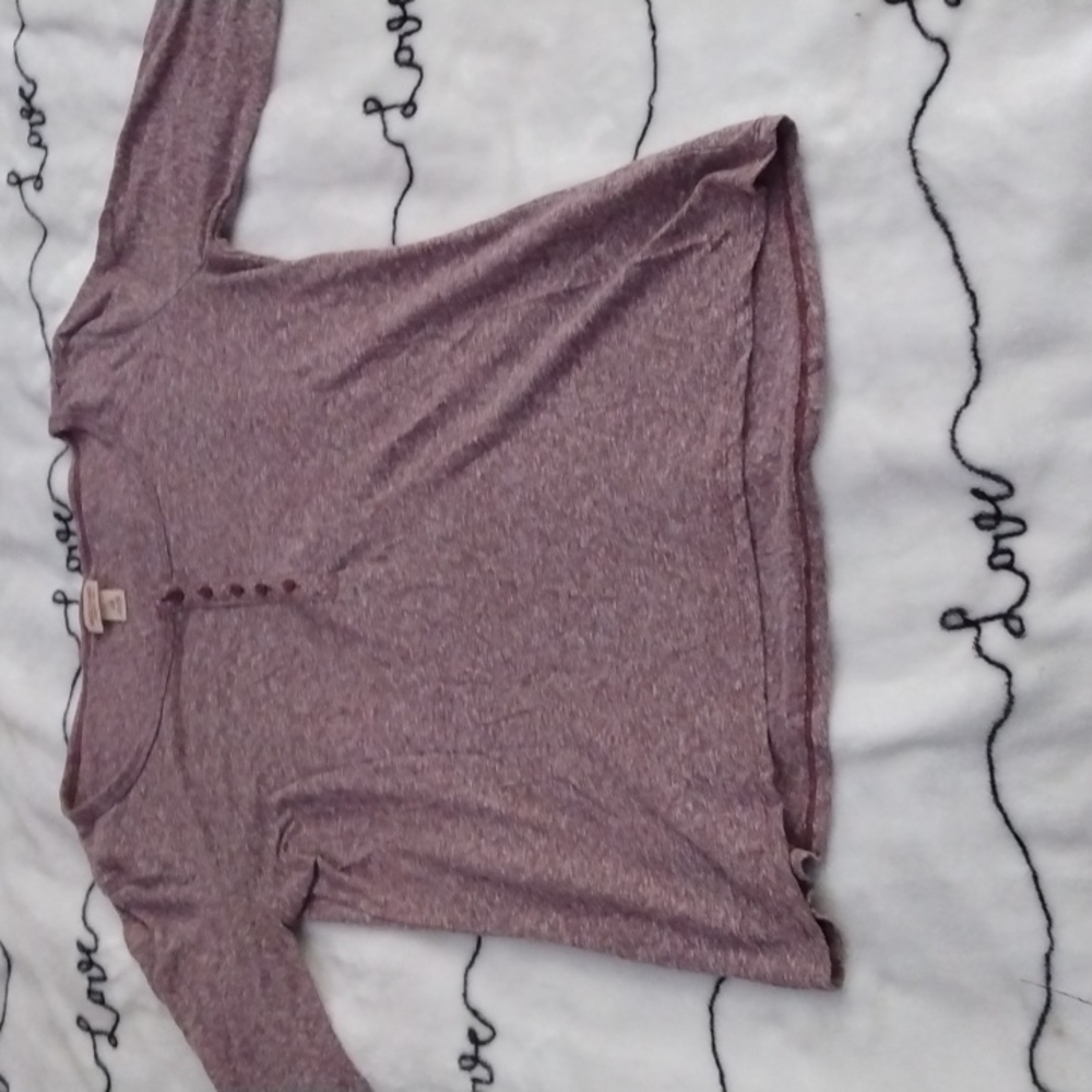 Purple long sleeve shirt